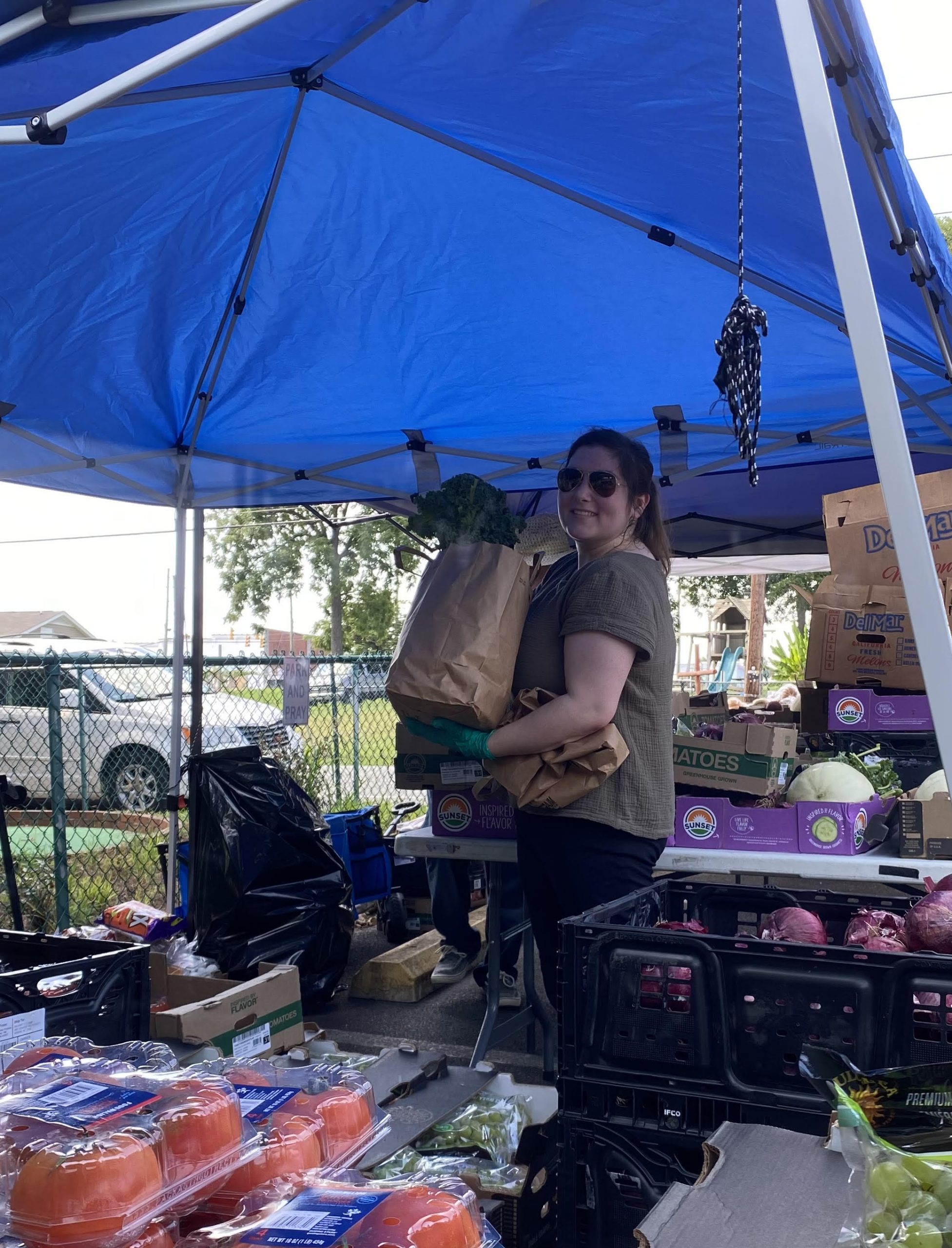 Kristen Picot of StartUP Siler Volunteering at local Food pantry